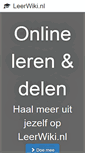 Mobile Screenshot of leerwiki.nl