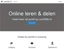 Tablet Screenshot of leerwiki.nl